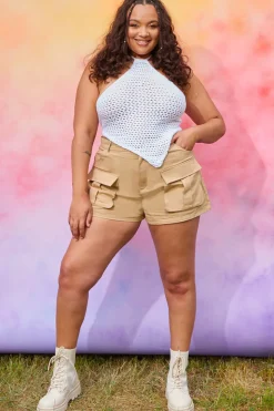 Clearance In the Style Cargo Shorts Camel