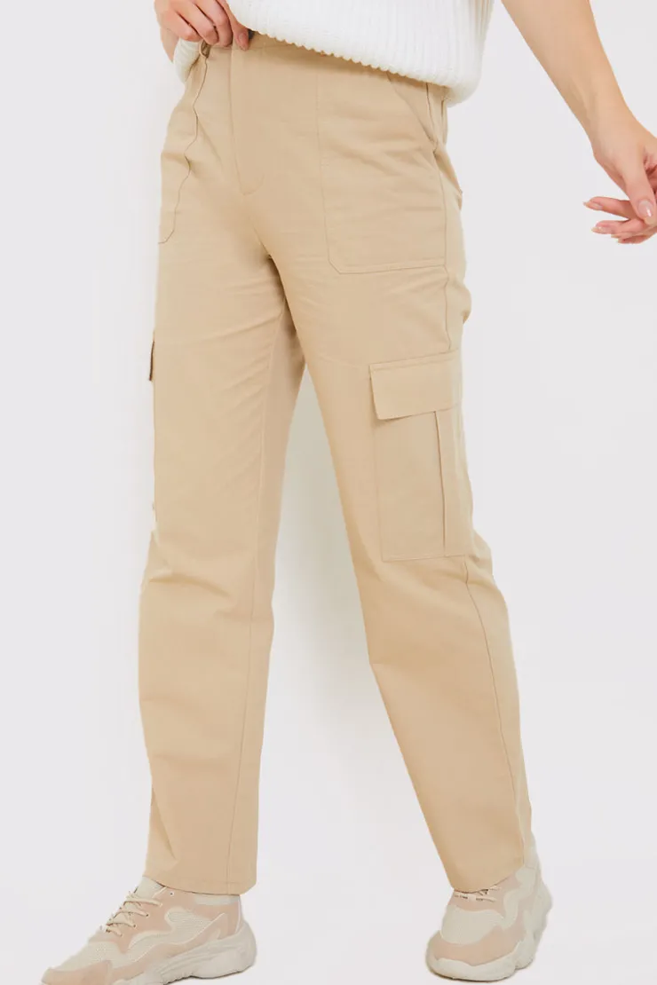 Online In The Style Cargo Trousers With Pocket Details Stone