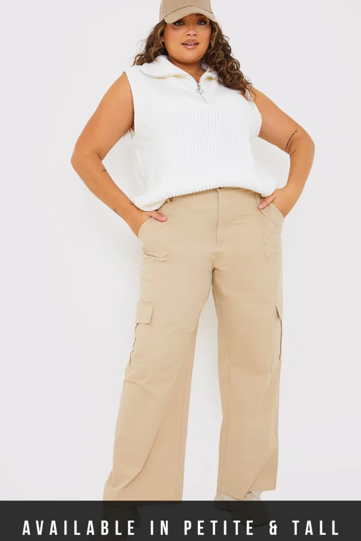 Online In The Style Cargo Trousers With Pocket Details Stone