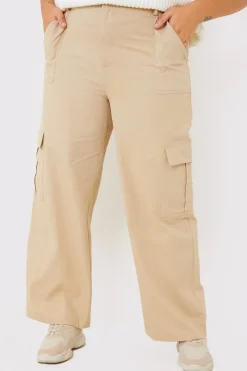 Online In The Style Cargo Trousers With Pocket Details Stone