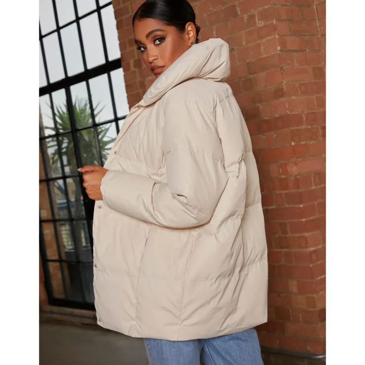 Discount CHI CHI LONDON Padded Puffer Coat in Cream