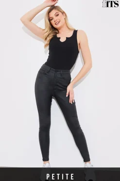 Hot Fits Coated Sculpt Shaper Jeans Black