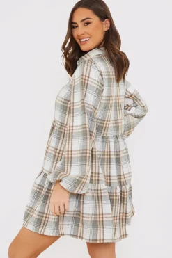 Best In the Style Collared Smock Dress Grey