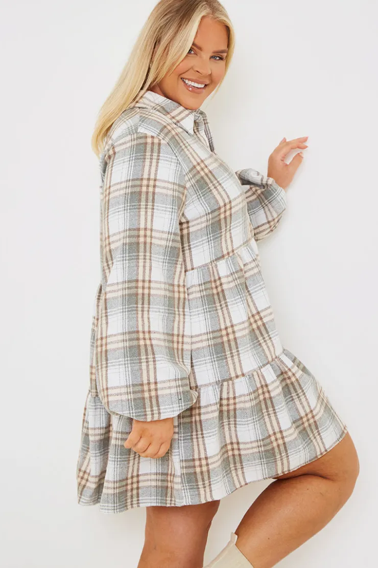 Best In the Style Collared Smock Dress Grey