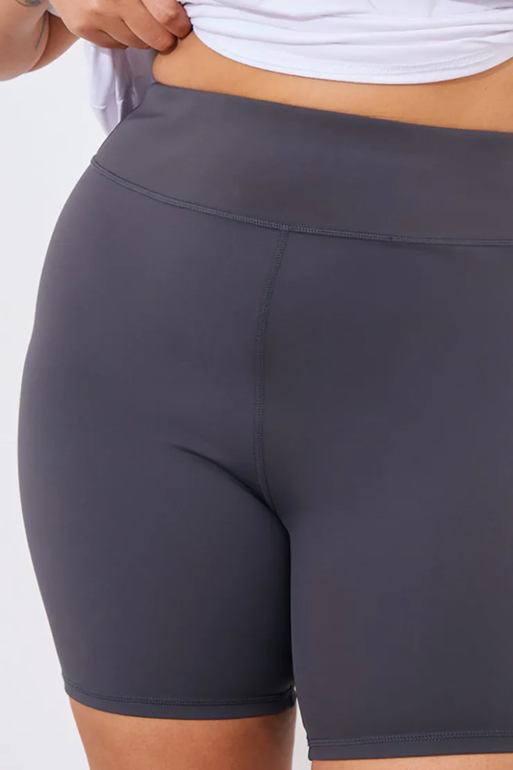Clearance Fits Contour High Waisted Cycling Shorts Charcoal