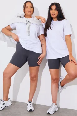 Clearance Fits Contour High Waisted Cycling Shorts Charcoal