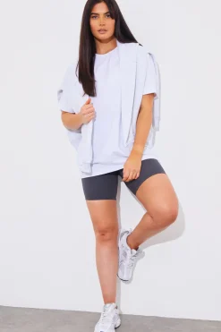Clearance Fits Contour High Waisted Cycling Shorts Charcoal