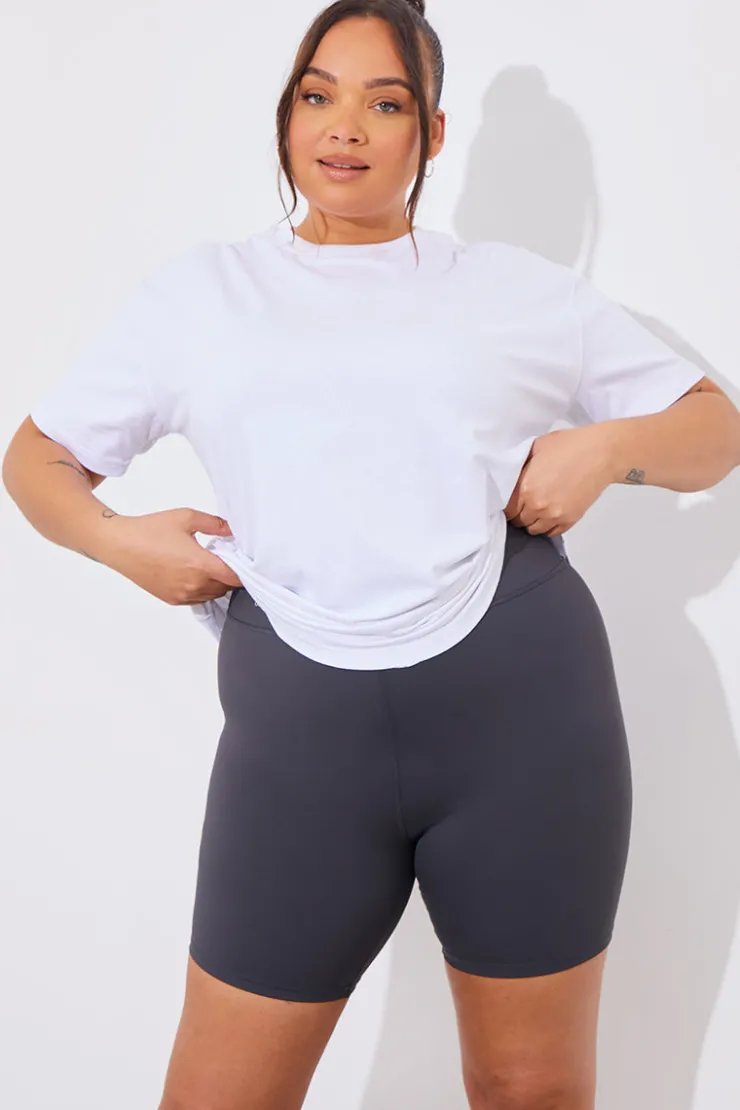 Clearance Fits Contour High Waisted Cycling Shorts Charcoal