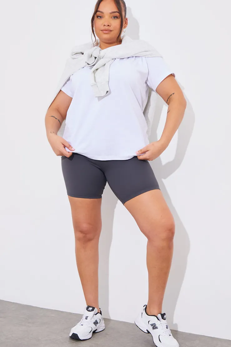 Clearance Fits Contour High Waisted Cycling Shorts Charcoal