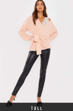 Sale In The Style Contour' Leather Look Leggings Black