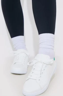 In The Style CONTRAST COLOUR HEEL LACE UP TRAINERS