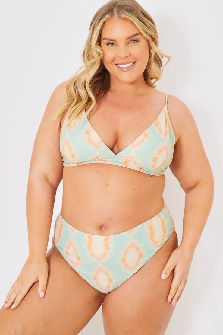 Outlet In the Style Control High Waist High Leg Bikini Bottoms Multicoloured