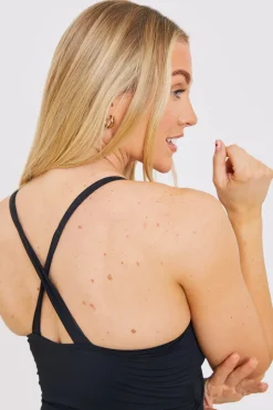 New In the Style Control Knot Detail Cut Out Swimsuit Black