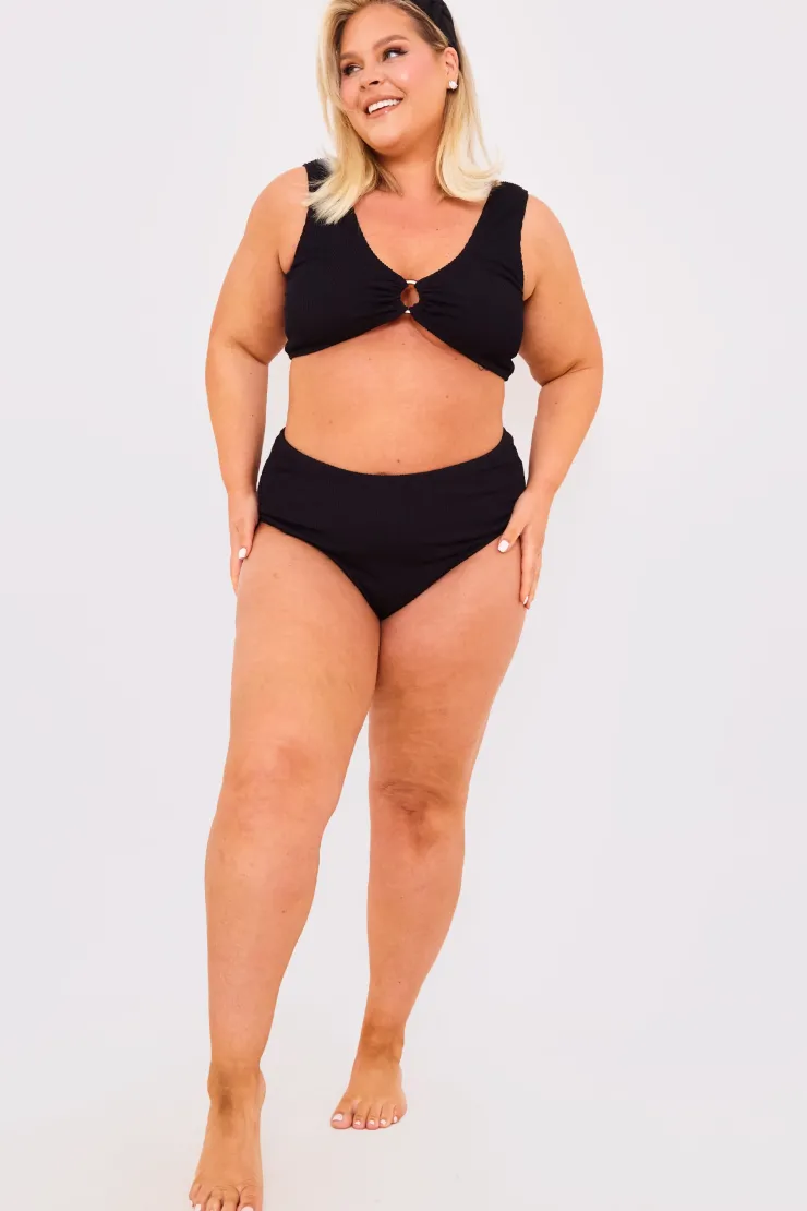 Discount Billie Faiers Controlled Textured Crinkle High Waisted Bikini Bottoms