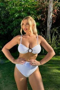 Discount Billie Faiers Controlled Textured Crinkle High Waisted Bikini Bottoms