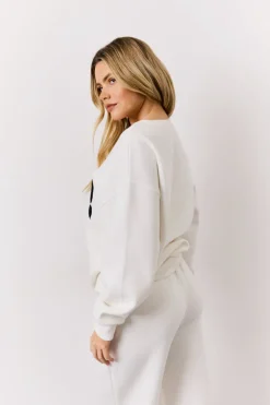 Best In The Style 1992 Embroidered Slogan Sweatshirt Cream
