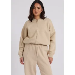 Clearance Urban Bliss Cream Bomber and Wide Leg Jogger Set