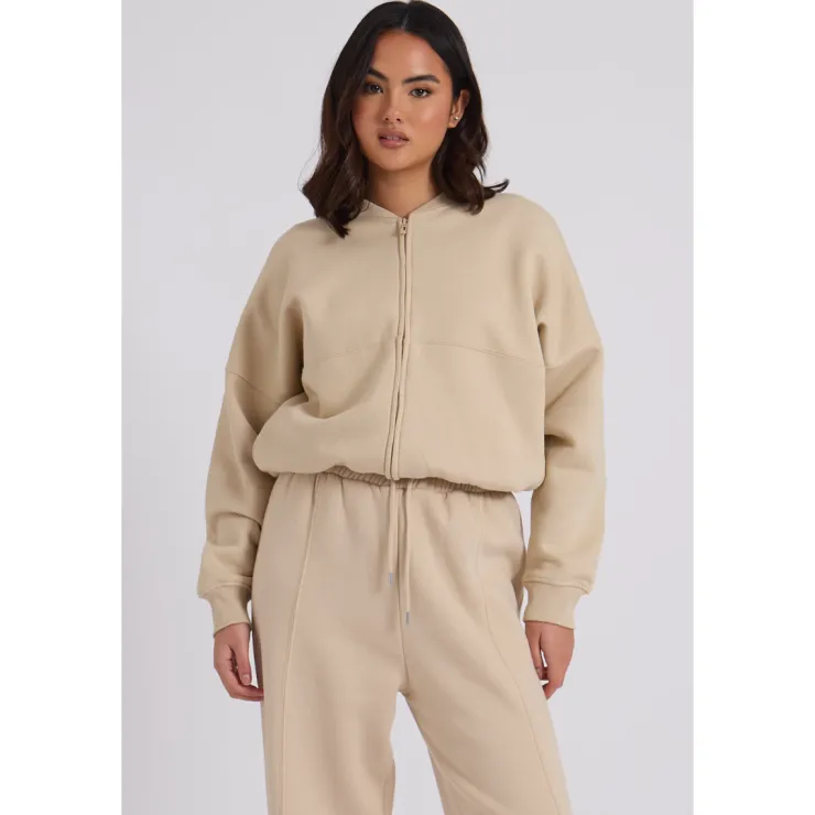 Clearance Urban Bliss Cream Bomber and Wide Leg Jogger Set