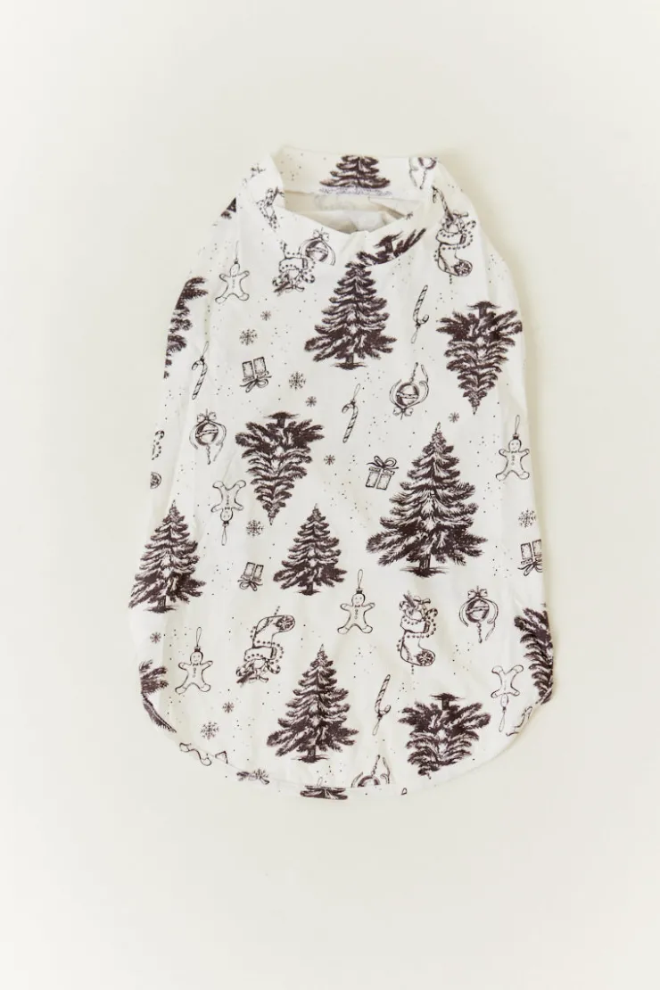 Sale In the Style Christmas Tree Matching Dog Coat Cream