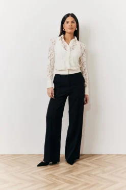 Hot In The Style Lace Shirt Cream