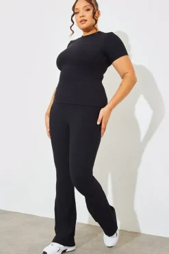Online In The Style Crew Neck Short Sleeve Rib Top