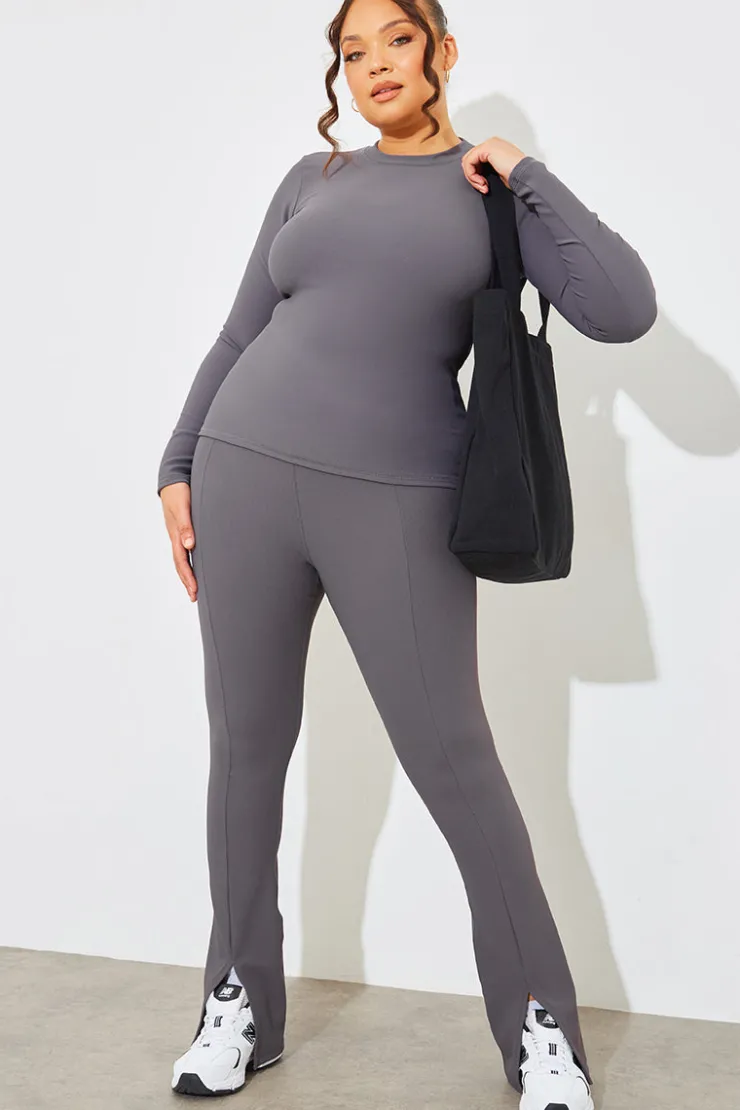 Online In The Style Crew Neck Short Sleeve Rib Top