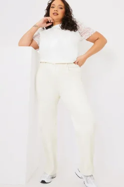Sale In the Style Crochet Sleeve T-Shirt