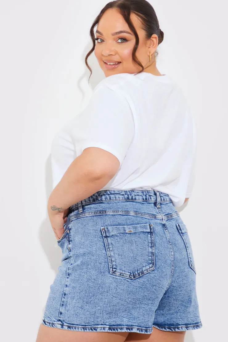 Clearance Fits Denim Mom Short