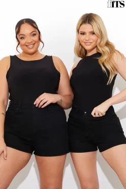 Clearance Fits Denim Mom Short