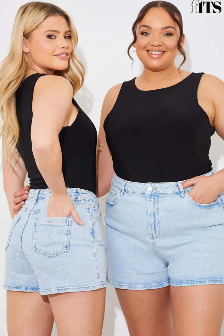 Sale Fits Denim Short Blue