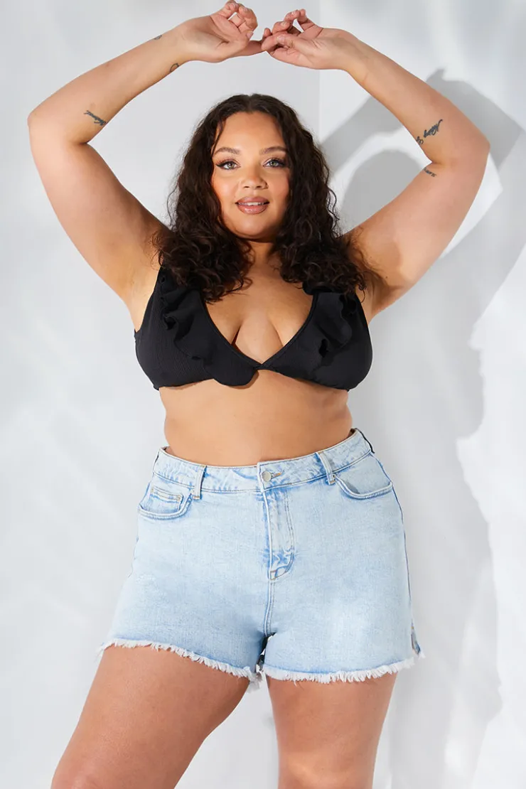Sale Fits Denim Short Blue