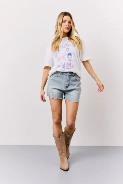 Online In The Style Distressed Denim Shorts