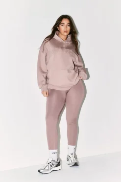 Fits Distressed Hoodie Mauve
