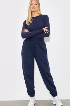 Online In The Style Embroidered Jersey Long Sleeve Crew Neck Top