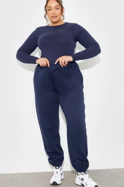 Online In The Style Embroidered Jersey Long Sleeve Crew Neck Top
