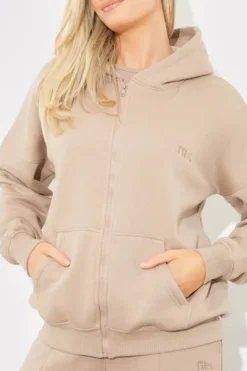 In the Style Embroidered Zip Up Jersey Jacket