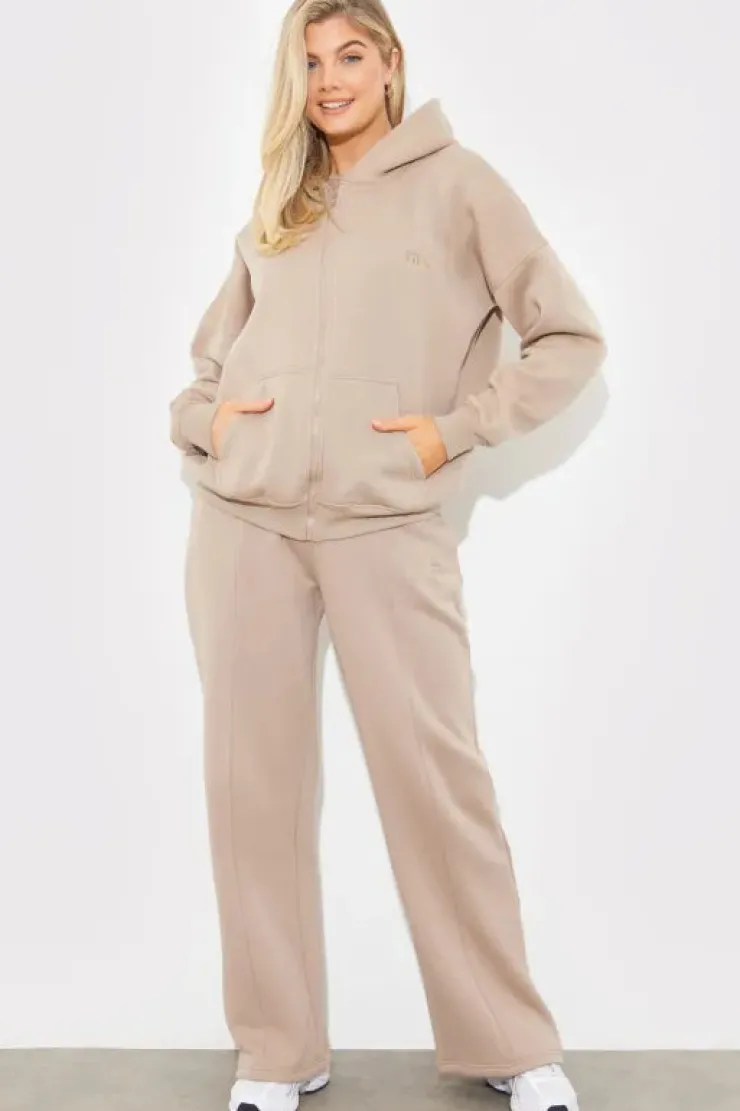 In the Style Embroidered Zip Up Jersey Jacket