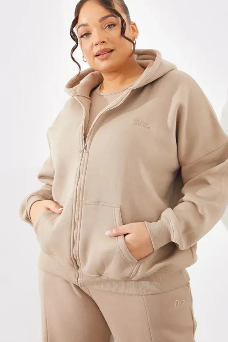 In the Style Embroidered Zip Up Jersey Jacket