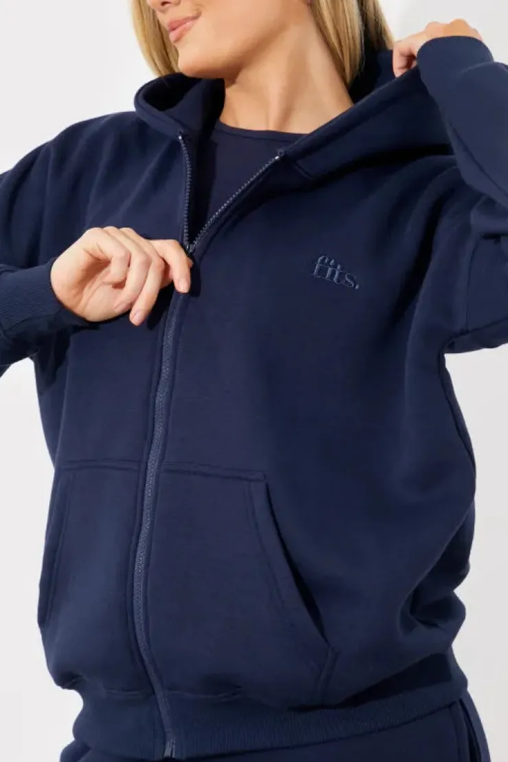 In the Style Embroidered Zip Up Jersey Jacket