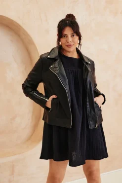 Best In the Style Faux Leather Biker Jacket