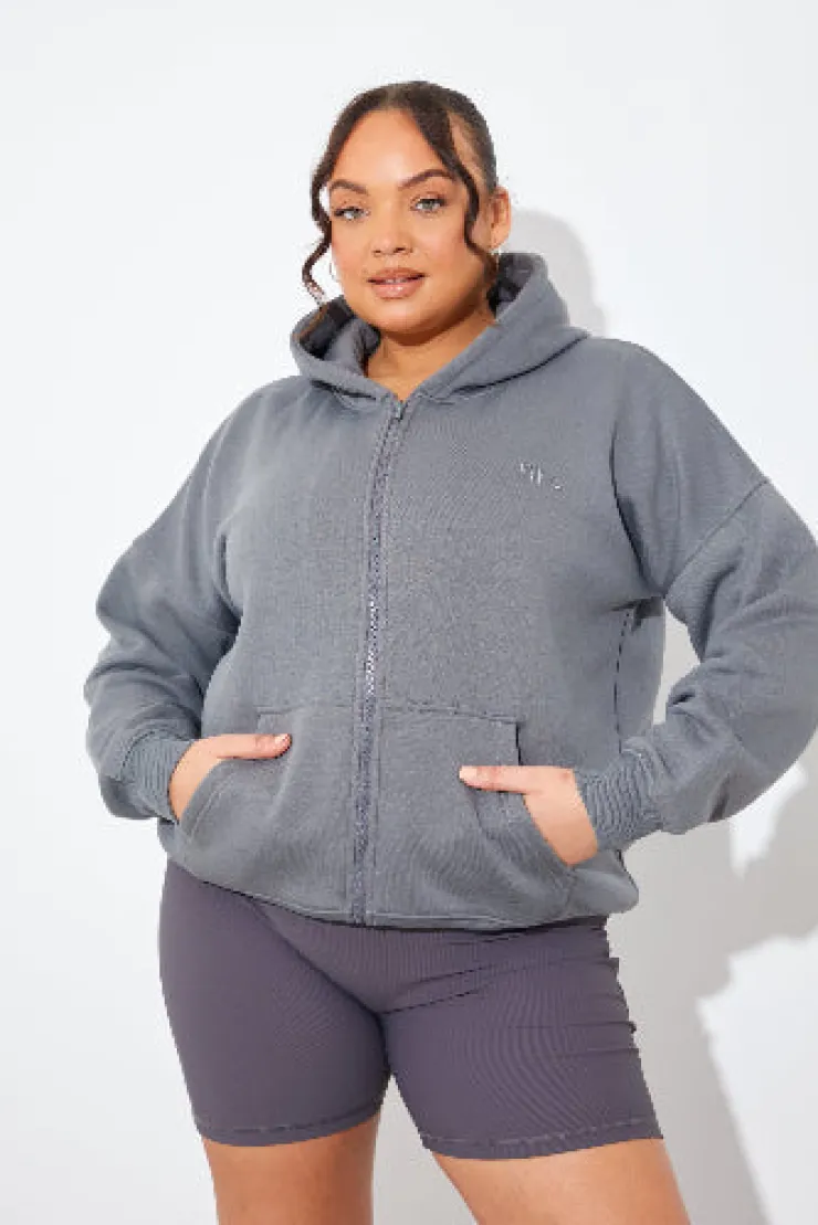 Sale In the Style FITS EMBROIDED ZIP UP JERSEY JACKET