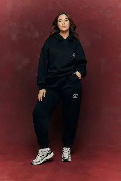 Best Fits Embroidered Co-Ord Joggers Black