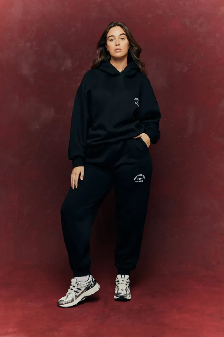 Best Fits Embroidered Co-Ord Joggers Black