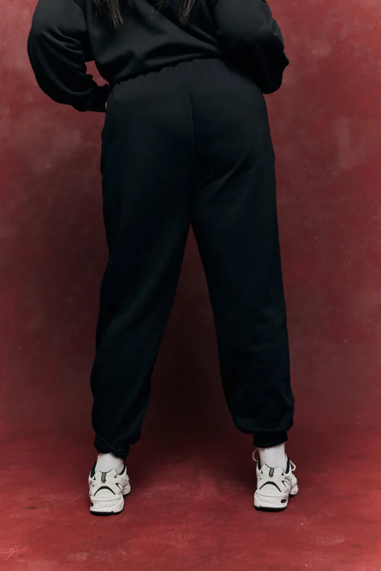 Best Fits Embroidered Co-Ord Joggers Black