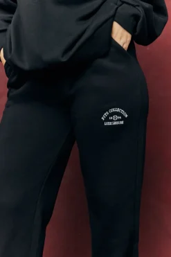 Best Fits Embroidered Co-Ord Joggers Black