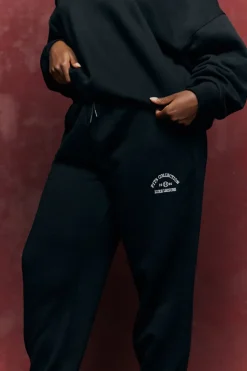 Best Fits Embroidered Co-Ord Joggers Black