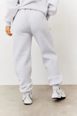 Hot Fits Embroidered Cuffed Joggers Grey