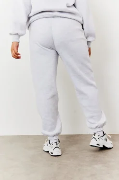 Hot Fits Embroidered Cuffed Joggers Grey