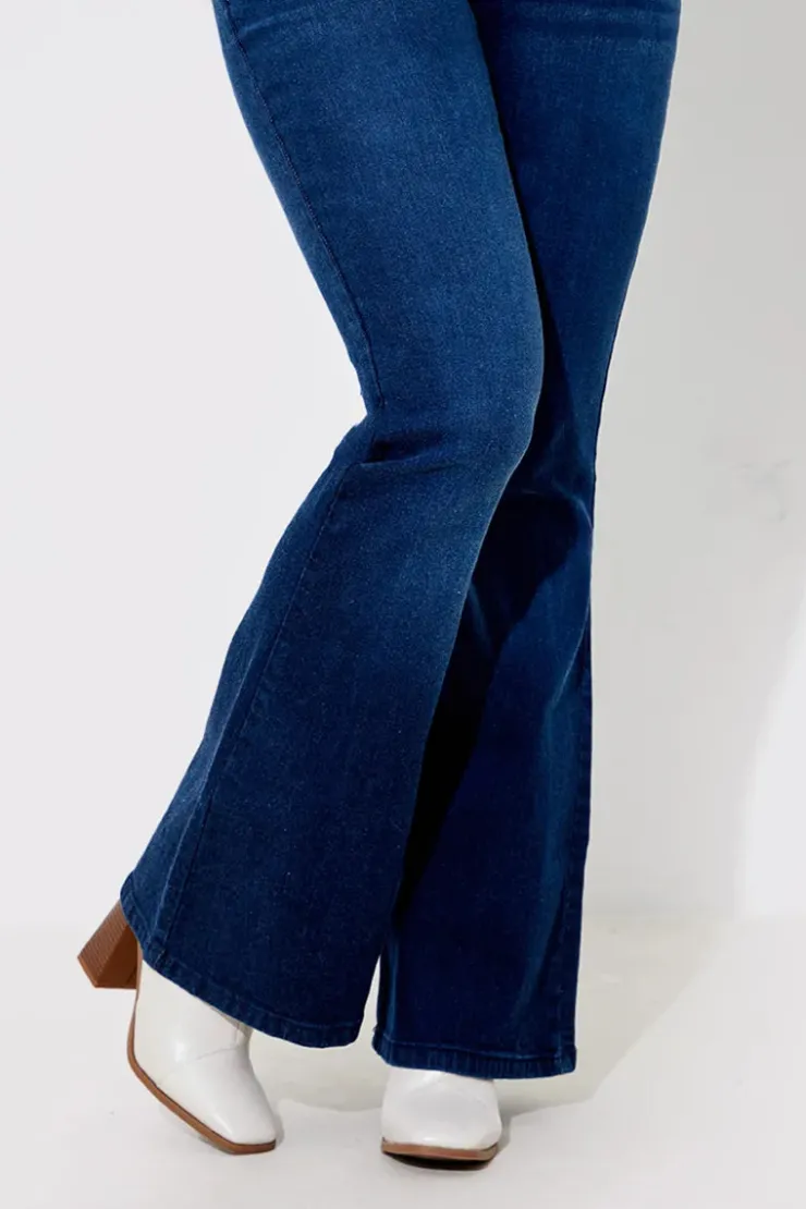 Online In The Style Flared Jeans Indigo