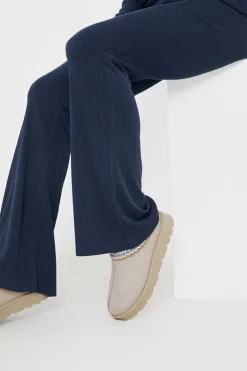 Clearance In the Style Flared Ribbed Co Ord Trouser Navy